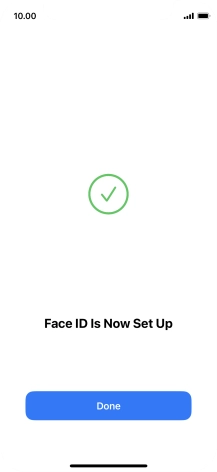 Press Done. If you haven't previously selected a phone lock code, key in a code of your own choice twice.