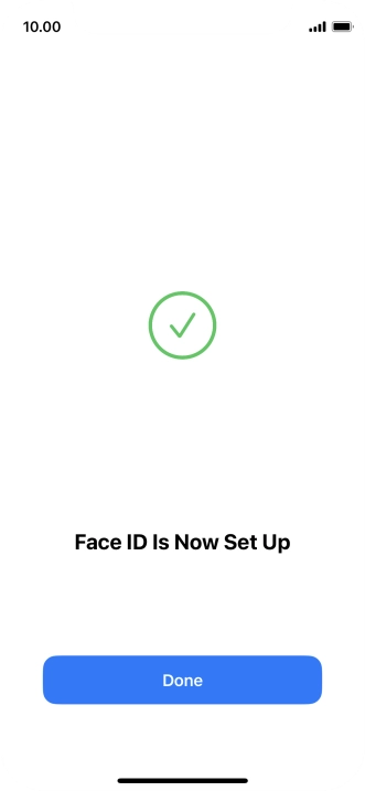 Press Done. If you haven't previously selected a phone lock code, key in a code of your own choice twice.