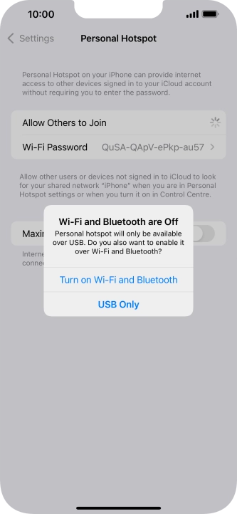 If Wi-Fi is turned off, press Turn on Wi-Fi and Bluetooth.