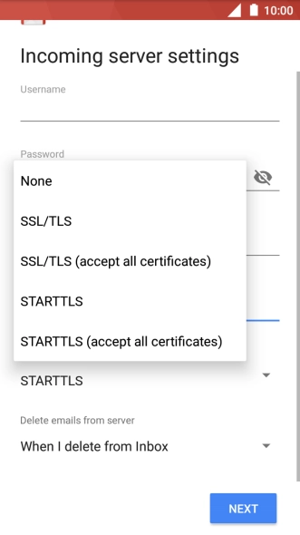 Press None to turn off the function.