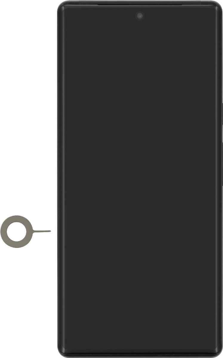 Find the opener for the SIM holder.