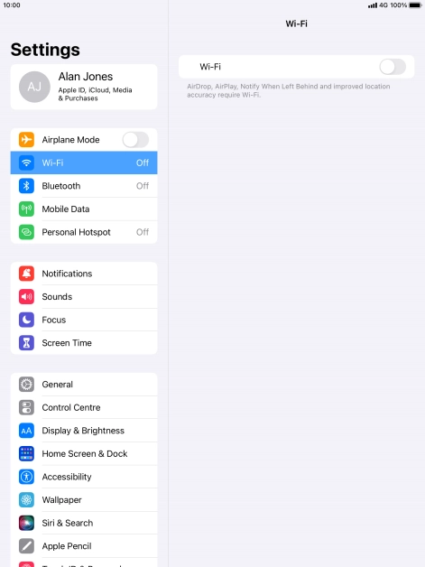 Press the indicator next to 
