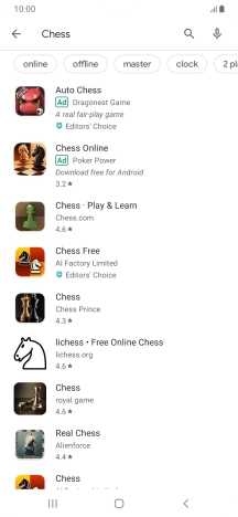 Press the required app.