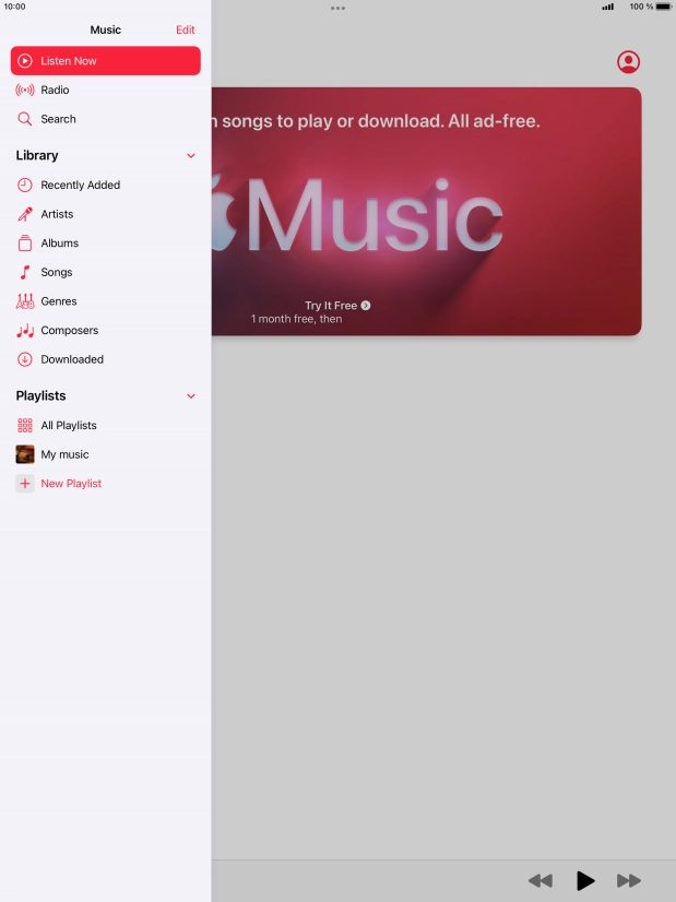 Press the required playlist.