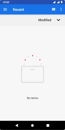 Slide your finger right starting from the left side of the screen and go to the required folder.