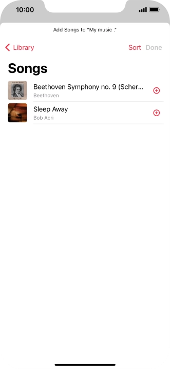 Go to the required category and press the required audio file.