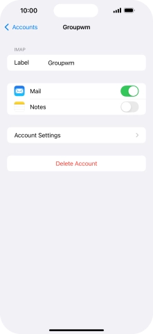 Press Account Settings.