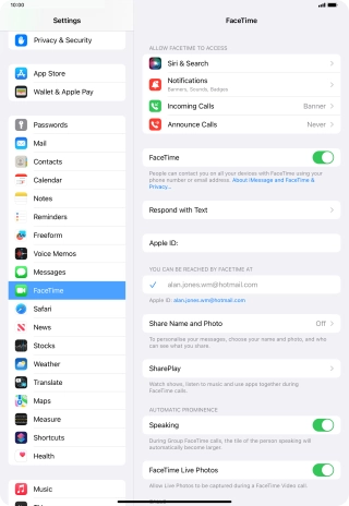 Press the indicator next to 