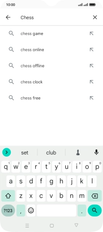 Key in the name or subject of the required app and press the search icon.