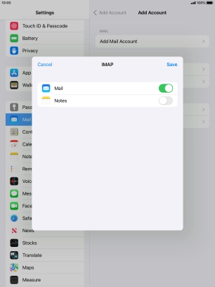 Press Save. Your email account has now been set up. To select more settings for incoming and outgoing server, proceed with the following steps.