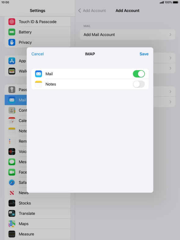 Press Save. Your email account has now been set up. To select more settings for incoming and outgoing server, proceed with the following steps.