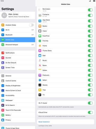 Press the indicator next to 