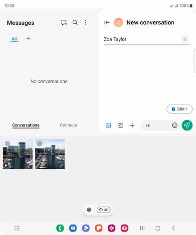 Press the gallery icon and go to the required folder.
