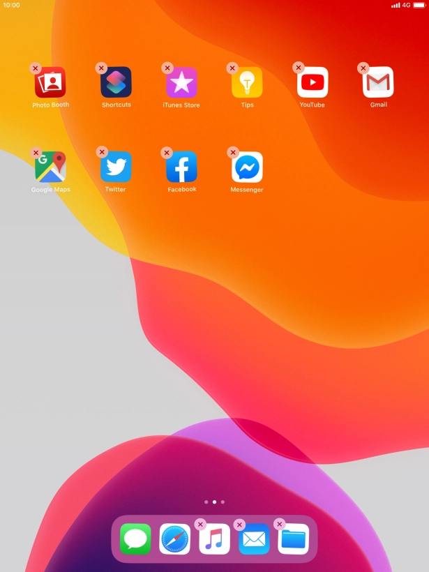 Press the delete icon next to the required app.