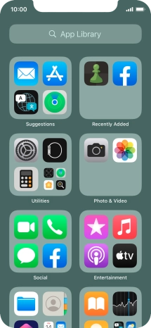 Press the required app.