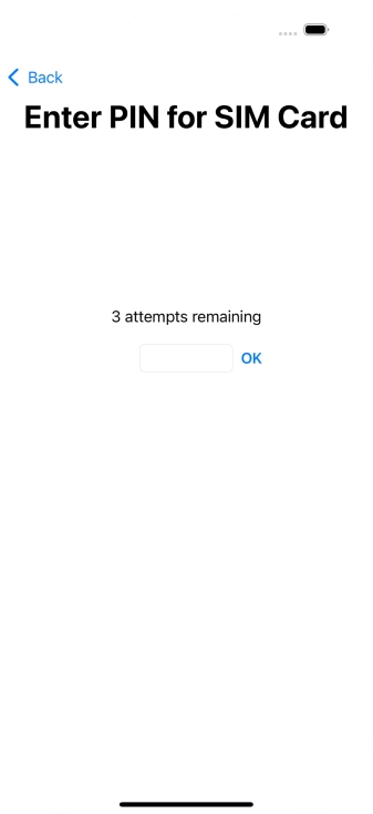 If your SIM is locked, key in your PIN and press OK.