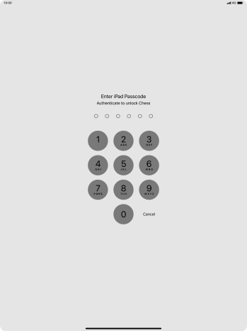 Use the lock code you created. The app is now no longer locked.