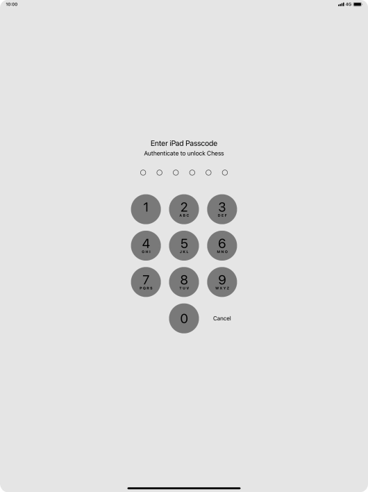 Use the lock code you created. The app is now no longer locked.