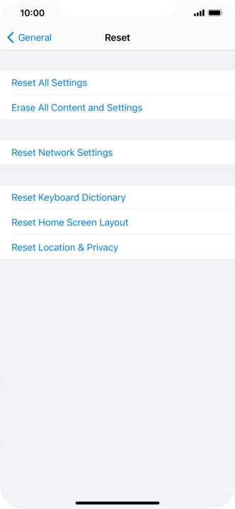 Press Reset All Settings.