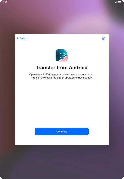 To transfer content to your tablet, you need to install the app 