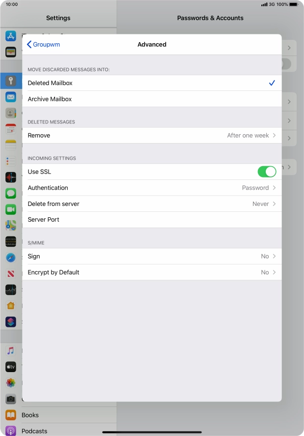 Press the indicator next to 