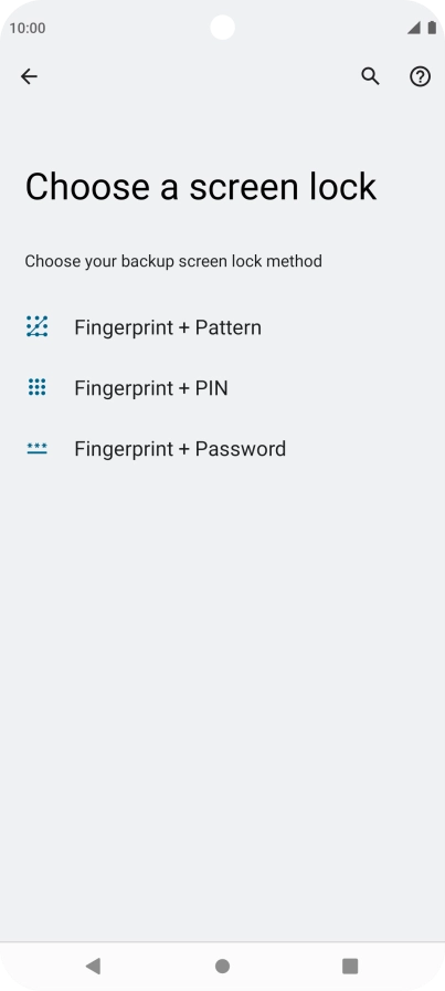 Press the required phone lock code and follow the instructions on the screen to create an additional phone lock code.