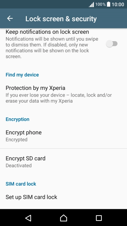 Press Set up SIM card lock.