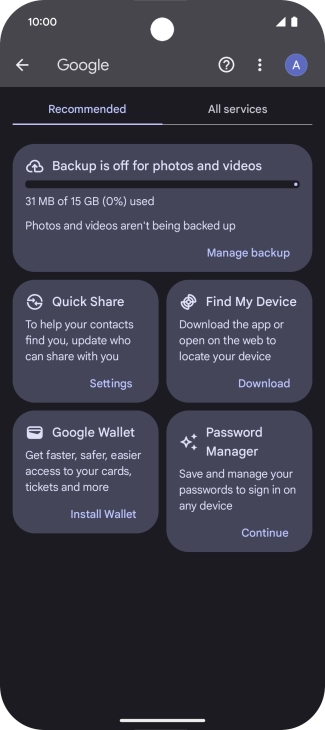 Press Find My Device.