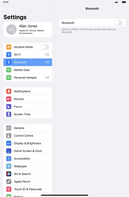Press the indicator next to 