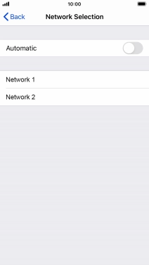 If you turn off the function, press the required network.
