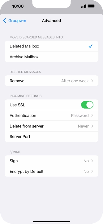 Press the indicator next to 