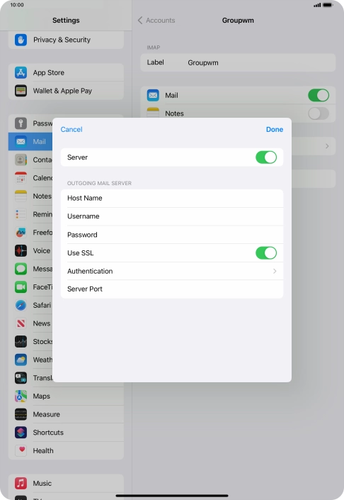 Press Authentication.