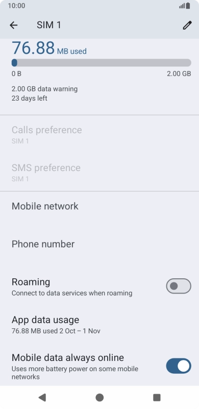 Press the indicator next to 