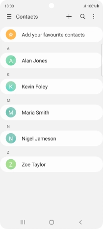 Press the required contact.
