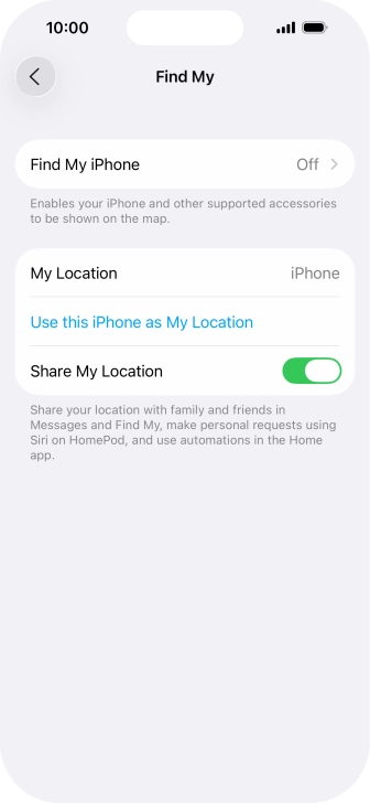 Press Find My iPhone.