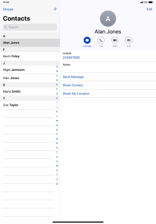 Press the new contact icon.