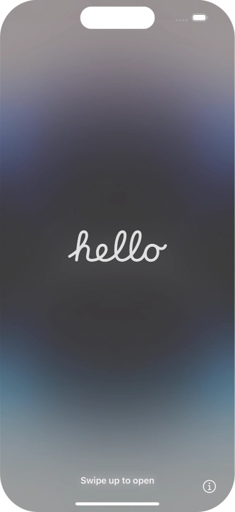 Slide your finger upwards starting from the bottom of the screen.