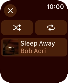 Press the shuffle icon to turn the function on or off.