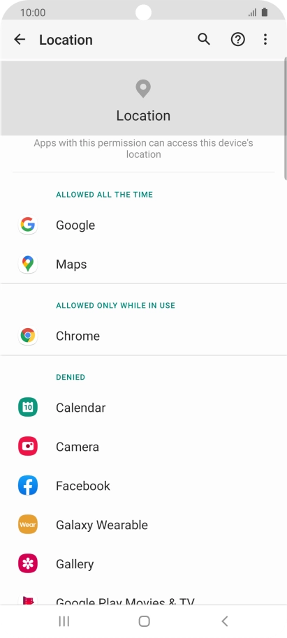 Press the required app.