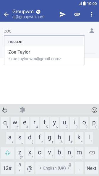 Press the required contact.
