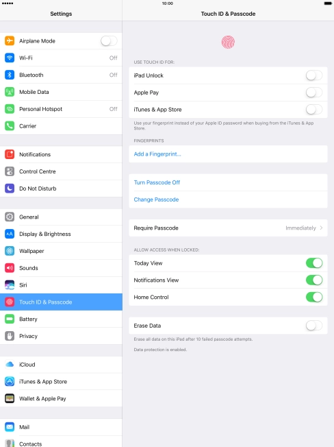Press the indicator next to 
