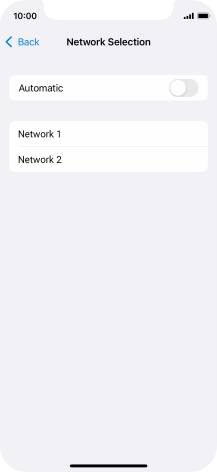 If you turn off the function, press the required network.