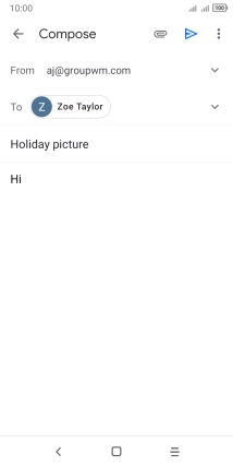 Press the attachment icon.