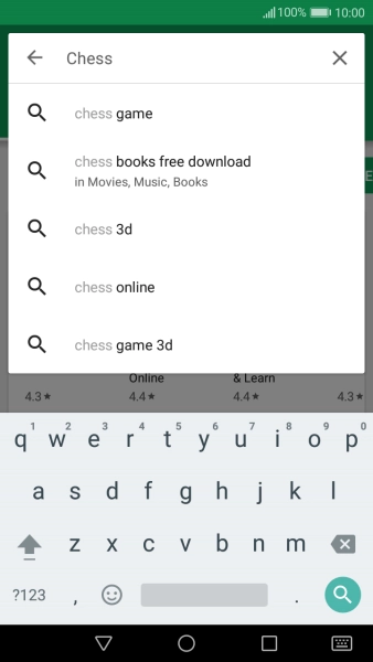 Key in the name or subject of the required app and press the search icon.