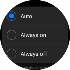 Press the required setting for mobile data usage.