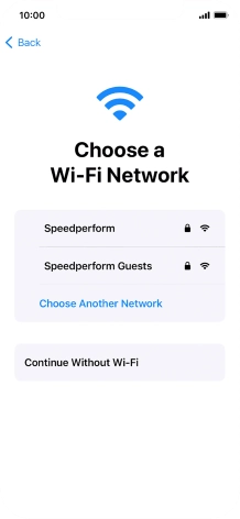 Press the required Wi-Fi network.