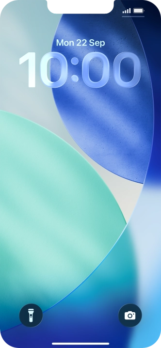 Slide your finger upwards starting from the bottom of the screen.