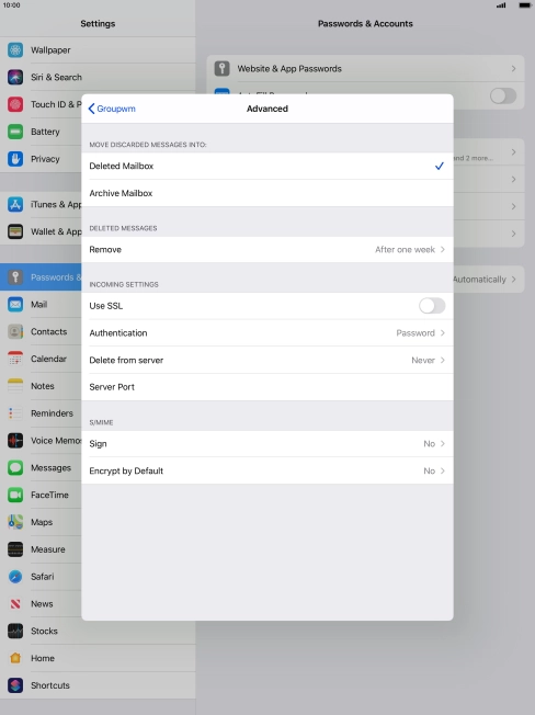 Press Authentication.