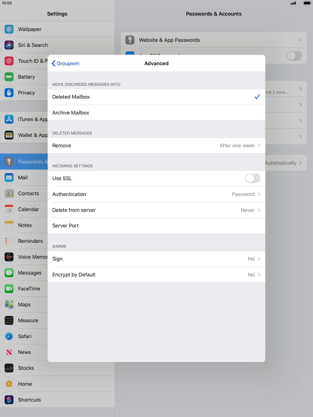 Press Authentication.