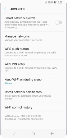 Press the indicator next to 